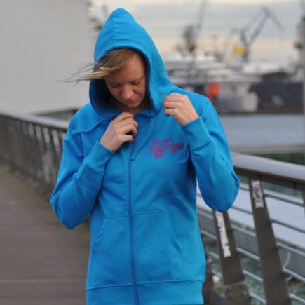 STUDIO LONGBOARD Ladies Zip Hoodie blue