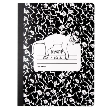 RIPNDIP Stay In Sk3wl Composition Notebook Black