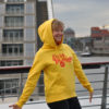 STUDIO LONGBOARD Hoodie yellow-red