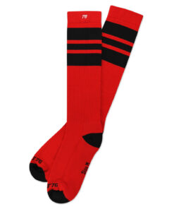 SPIRIT OF 76 Socks Blacks on Red Hi