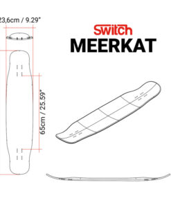 Alternative view of SWITCH Meerkat Caligraffiti 43″ Longboard Deck