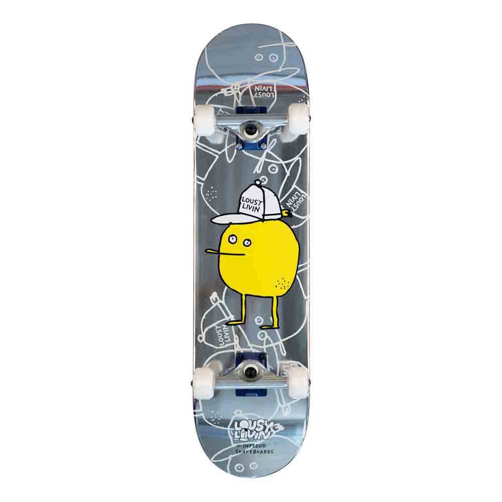 INPEDDO Silver Lemon Skateboard Prem Complete 7.75"