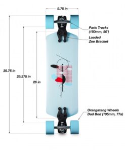 Alternative view of LOADED Tangent 36" complete longboard