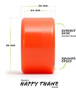Alternative view of Orangatang Bees Knees 90mm 80a Orange
