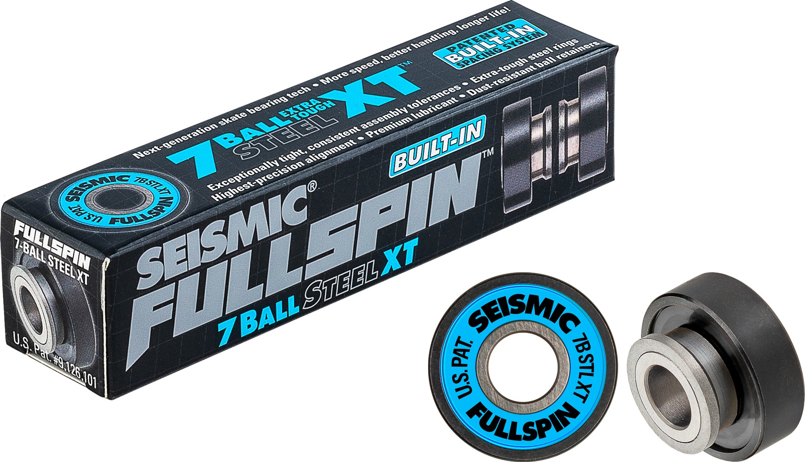 Seismic Fullspin 7-Ball Steel XT Built-In Bearings