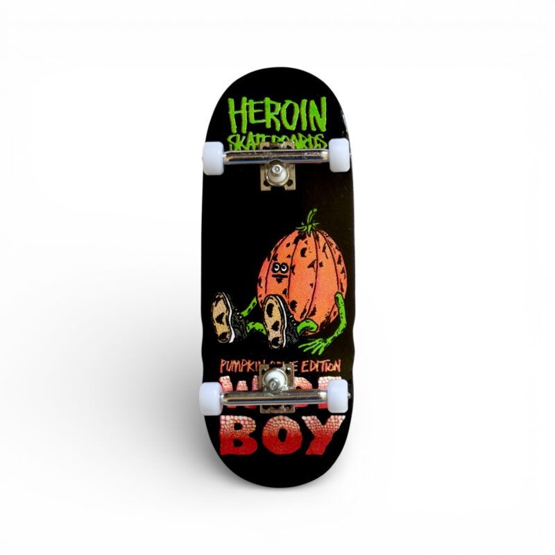 CUSTOM Pro X Heroin Pumpkin Wide Boy Fingerboard Complete