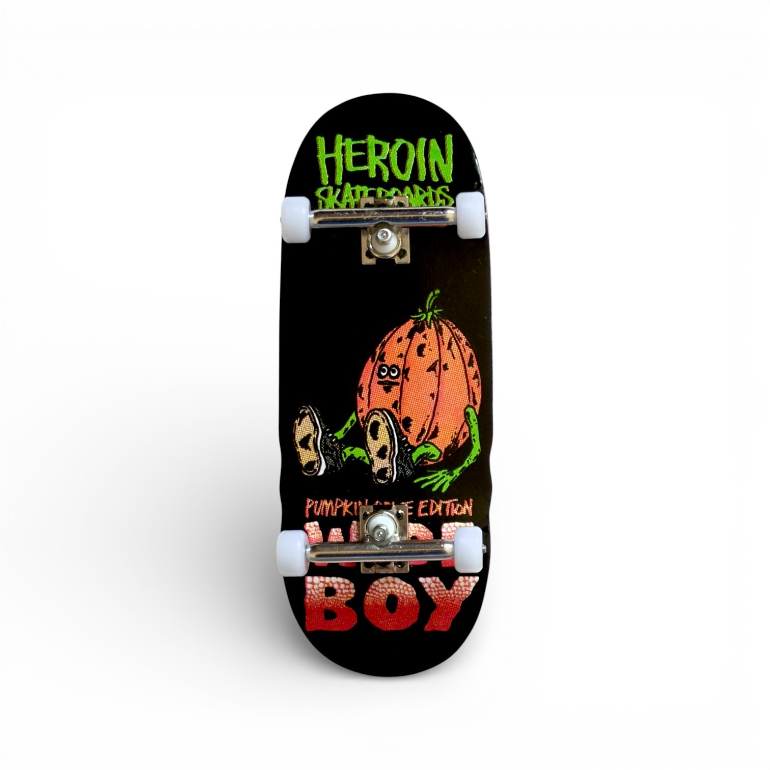 CUSTOM Pro X Heroin Pumpkin Wide Boy Fingerboard Complete