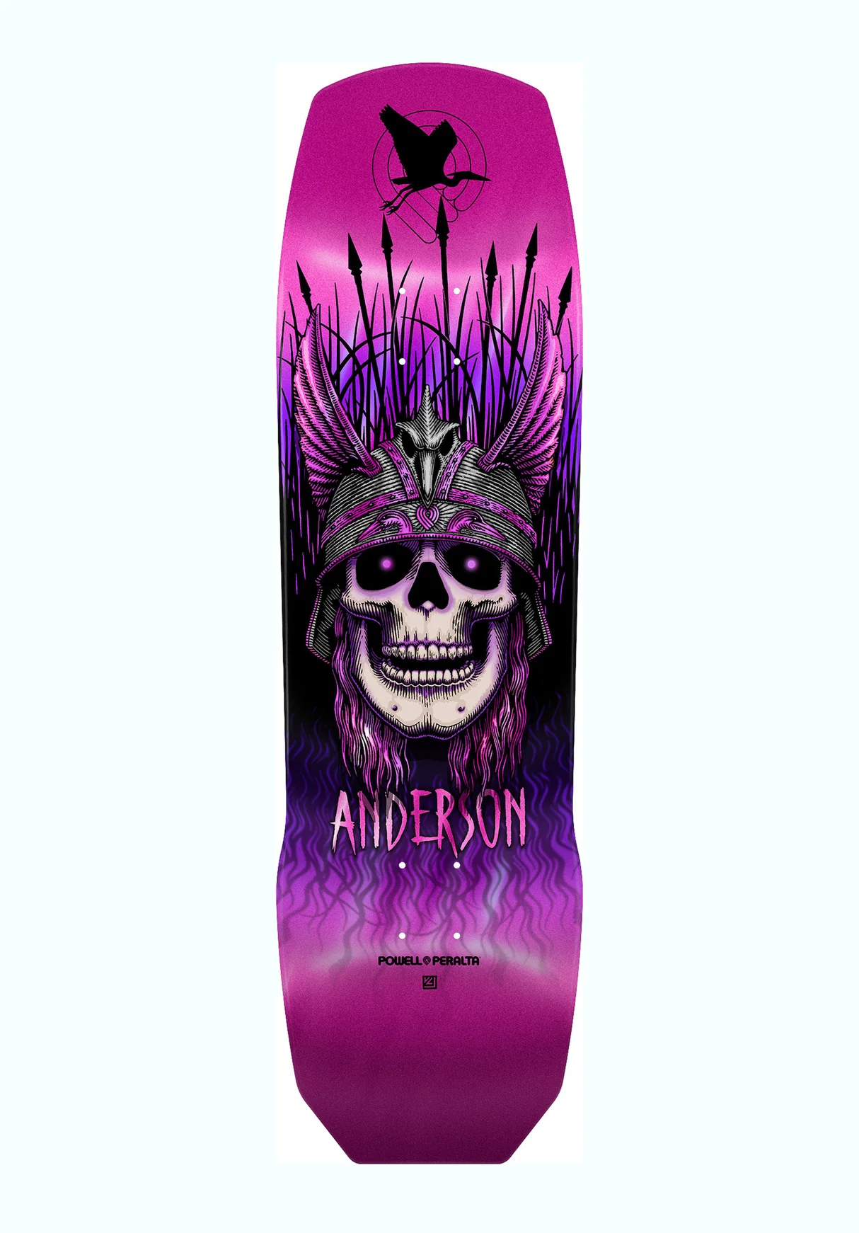 POWELL-PERALTA Andy Anderson Heron Skull 9.13" pink-foil Skateboard deck