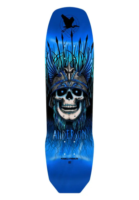 POWELL-PERALTA Andy Anderson Heron Skull 8.45 blue-foil Skateboard deck